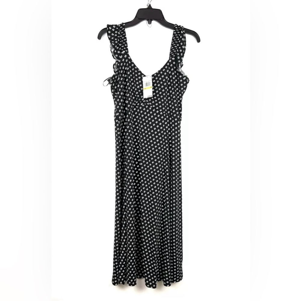 Michael Kors Black and White Polka Dot Maxi Dress